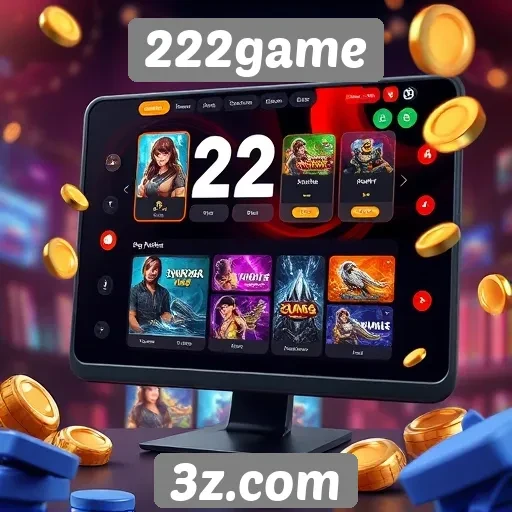 Interface do usuário do 222game é intuitiva